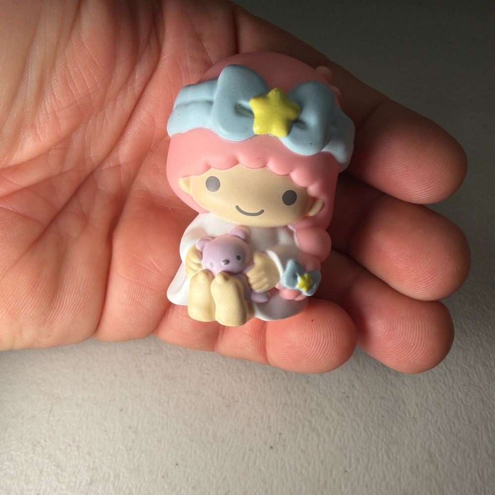 Sanrio Little Twin Stars Lala Mini Figure Pink Hair Blue Bow 2023 Collectible